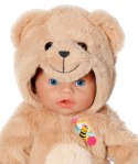 Strój niedźwiedzia śpioszki z kapturem Baby Born Zapf
