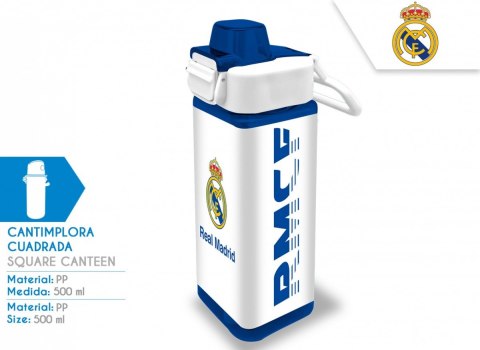 Bidon kwadratowy 500ml PP Real Madryt Kids Euroswan