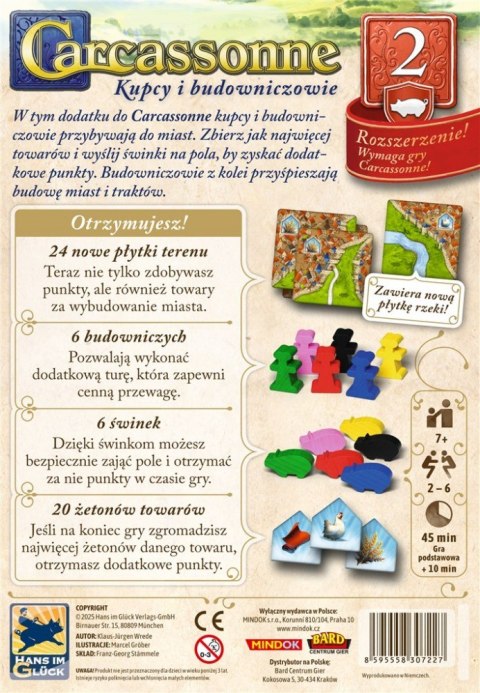 Gra Carcassonne 3 edycja 2. Kupcy i Budowniczowie Bard