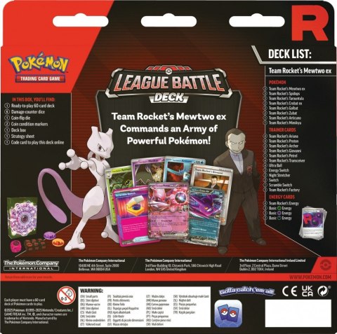 Karty League Battle Deck - Team Rockets Mewtwo ex Pokemon TCG