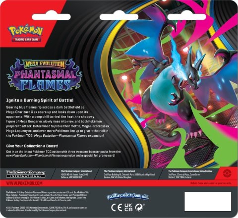Karty Mega Evolution - Phantasmal Flames - 3-Pack Blister - Weavile Pokemon TCG