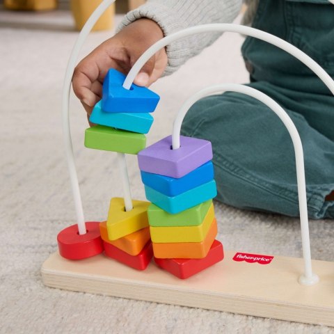 Tęcza drewniane koraliki do przesuwania Fisher Price