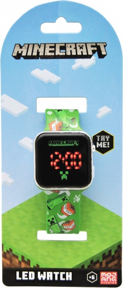 Zegarek LED z kalendarzem Minecraft Kids Euroswan
