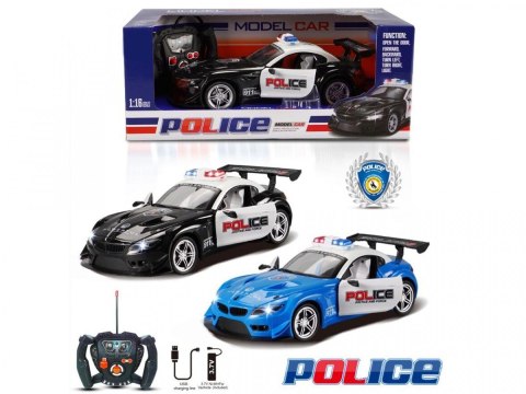 Auto policja R/C światło, otwierane drzwi Madej