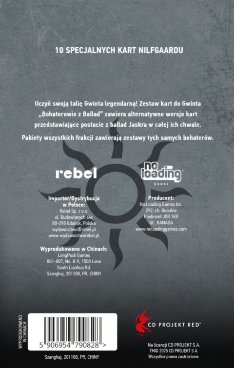 Gra Gwint: LGK: bohaterowie- Nilfgaard Rebel