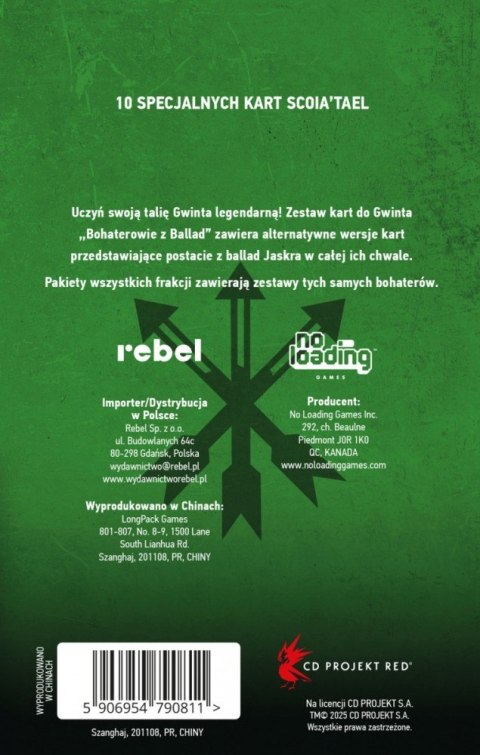 Gra Gwint: LGK: bohaterowie - Scoiatael Rebel