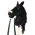 Hobby Horse A3 Skippi duży czarny, ciemnozielony kantar, wodze, mufka