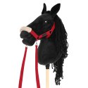 Hobby Horse A3 Skippi duży czarny, czerwony kantar, wodze, mufka