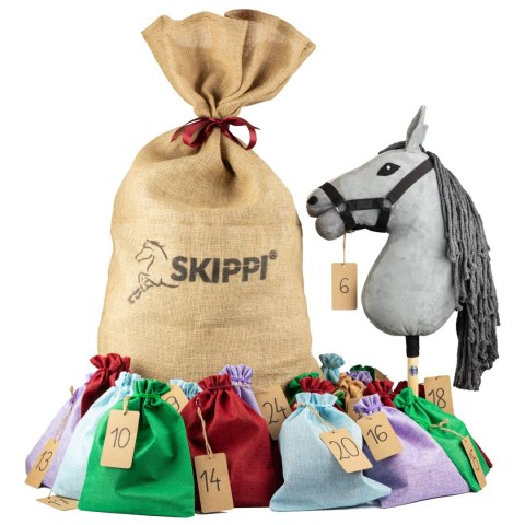 Zestaw Świąteczny Hobby Horse - The Best of Skippi - z szarym koniem