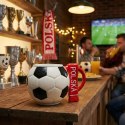 Kubek piłka z szalikiem - Polska i podkładka w kształcie piłki - XXL 700 ml