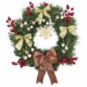 Świąteczny wianek na drzwi stół na Boże Narodzenie handmade rękodzieło