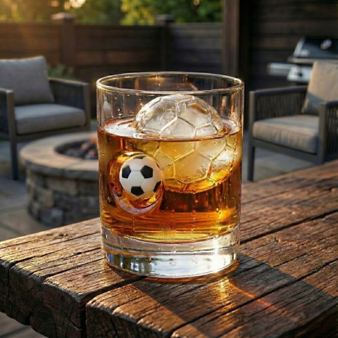 Szklanka do whisky z piłką - prezent dla piłkarza, kibica, chłopaka, faceta