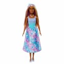 Barbie Księżniczka z długimi włosami niebiesko-fioletowy strój Mattel