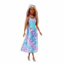 Barbie Księżniczka z długimi włosami niebiesko-fioletowy strój Mattel