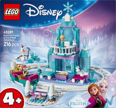 Klocki Disney 43281 Lodowy zamek Elzy i Śnieżna przejażdżka LEGO