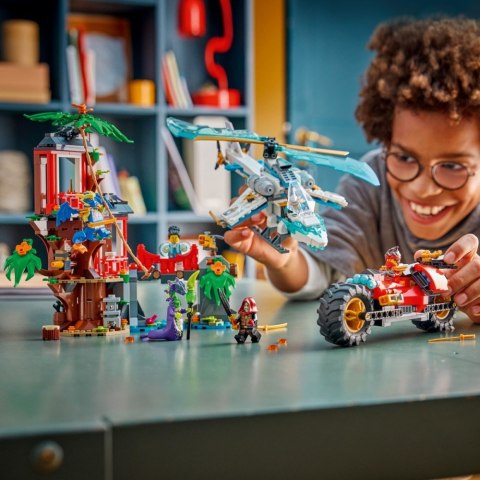 Klocki Ninjago 71857 Bitwa ninja: domek na drzewie z pojazdami LEGO