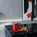 Kubek Torebka z talerzykiem i łyżeczką serce - prezent na Dzień Kobiet