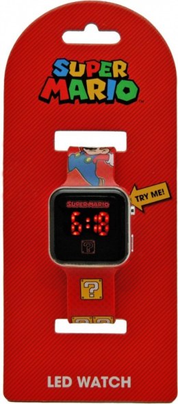 Zegarek LED Super Mario czerwony Kids Euroswan