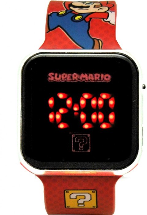 Zegarek LED Super Mario czerwony Kids Euroswan