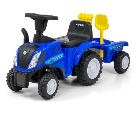 Jeździk Pojazd New Holland T7 Traktor niebieski Milly Mally