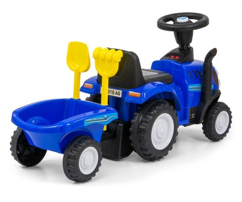 Jeździk Pojazd New Holland T7 Traktor niebieski Milly Mally