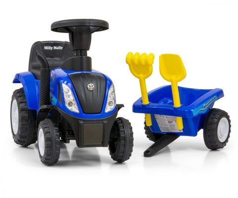 Jeździk Pojazd New Holland T7 Traktor niebieski Milly Mally