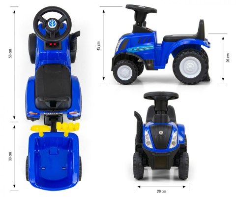 Jeździk Pojazd New Holland T7 Traktor niebieski Milly Mally