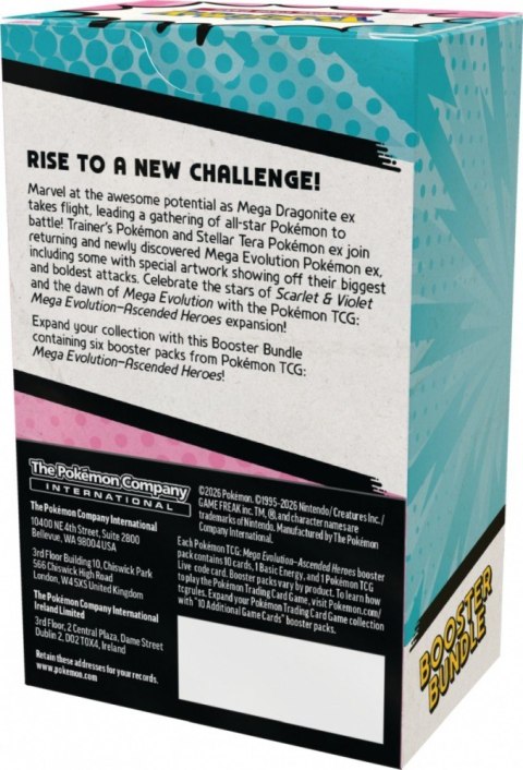 Karty Mega Evolution - Ascendend Heros - Booster Bundle (6 pack) Pokemon TCG