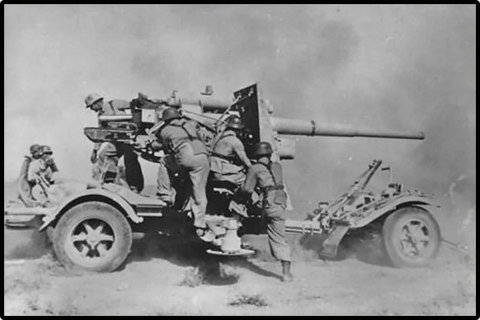 Klocki 8.8 cm Flak z wózkiem 360 klocków Cobi Klocki