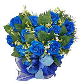 STROIK NA CMENTARZ SERCE KWIATY DEKORACJA GROBU