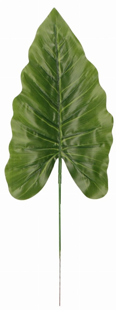 Liść alokazji sztuczny zielony 44 cm