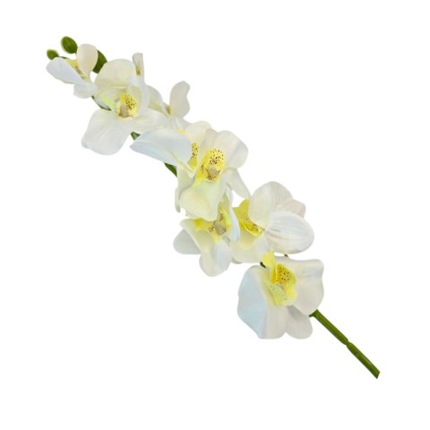 Storczyk sztuczny kwiat wyrobowy biały 70cm