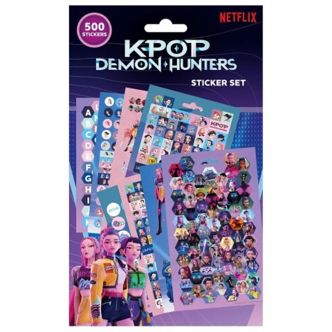 Zestaw naklejek 500 elementów K-POP Demon Hunters Kids Euroswan
