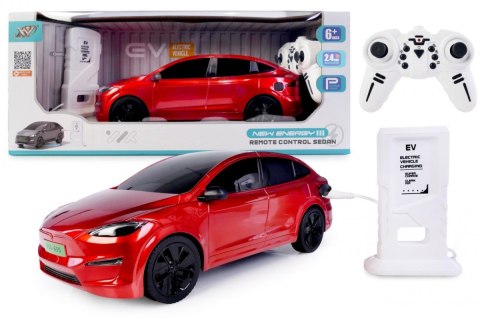 Auto R/C ze stacją ładowania czerwone Artyk