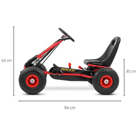 Gokart na pedały Thor Czerwony Milly Mally