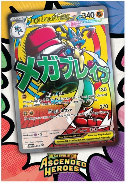 Karty Mega Evolution - Ascended Heroes - Premium Poster Collection - Mega Lucario Pokemon TCG