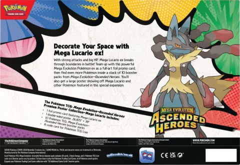 Karty Mega Evolution - Ascended Heroes - Premium Poster Collection - Mega Lucario Pokemon TCG