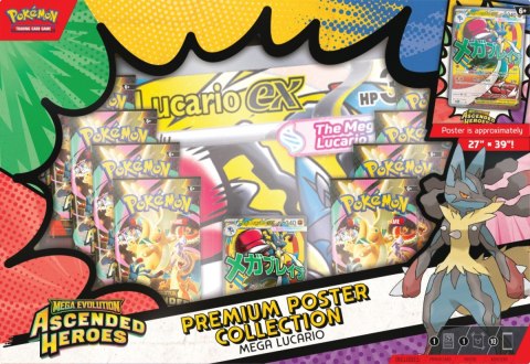Karty Mega Evolution - Ascended Heroes - Premium Poster Collection - Mega Lucario Pokemon TCG