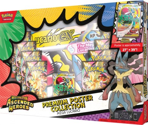 Karty Mega Evolution - Ascended Heroes - Premium Poster Collection - Mega Lucario Pokemon TCG