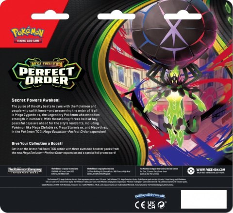 Karty Mega Evolution - Perfect Order - 3-Pack Blister A Pokemon TCG