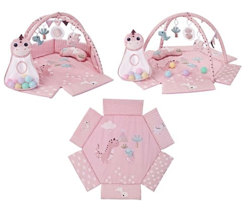 Mata edukacyjna Dino Pink TinyMini różowa Milly Mally