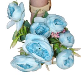 Niebieski bukiecik peonie