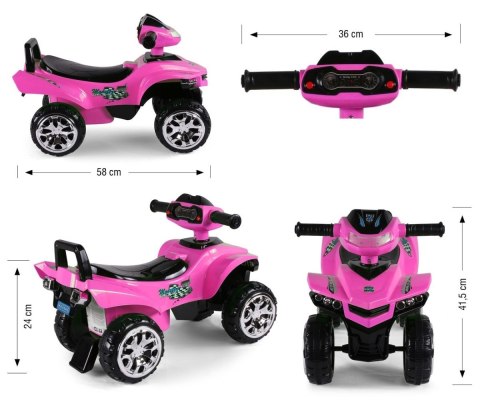 Pojazd Monster Quad czarno-różowy Milly Mally