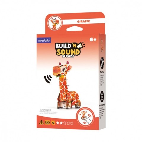 Puzzle 3D MierEdu Buduj i słuchaj - Żyrafa MG DYSTRYBUCJA
