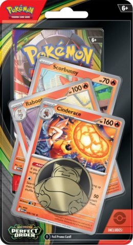Karty Mega Evolution - Perfect Order - Premium Checklane Blister Cinderace Pokemon TCG