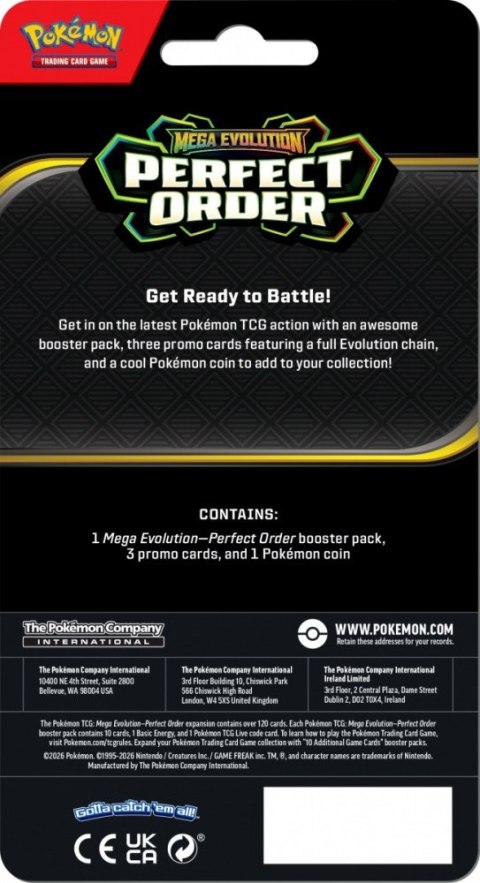 Karty Mega Evolution - Perfect Order - Premium Checklane Blister Cinderace Pokemon TCG