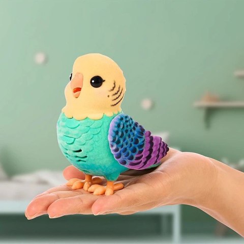 Figurka interaktywna Little Live Pets - Mój prawdziwy ptaszek błękitno-żółty Cobi
