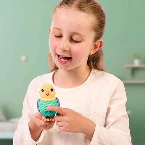 Figurka interaktywna Little Live Pets - Mój prawdziwy ptaszek błękitno-żółty Cobi