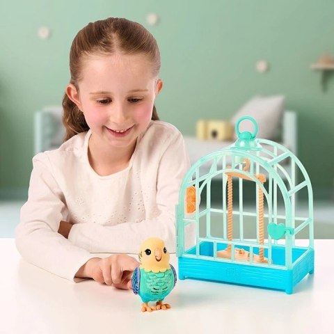 Figurka interaktywna Little Live Pets - Mój prawdziwy ptaszek błękitno-żółty Cobi