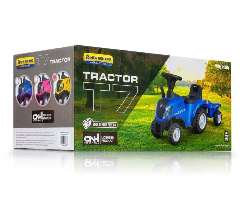 Jeździk Pojazd New Holland T7 Traktor żółty Milly Mally
